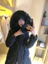 Prada Detachable Fox Fur-Trim Hood Long Down Jacket