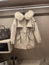 Prada Detachable Fox Fur-Trim Hood Long Down Jacket