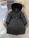Prada Fur-Trim Belted Long Down Jacket