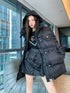 Prada Hooded Gathered-Waist Puffer Jacket