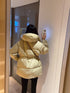 Prada Hooded Gathered-Waist Puffer Jacket