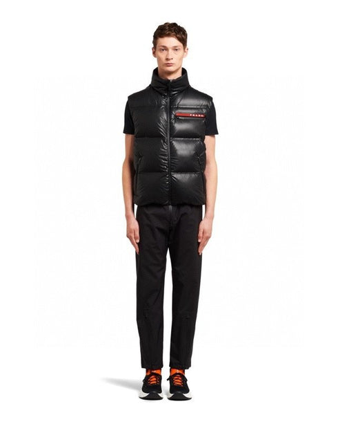 Prada Black Quilted Down Vest