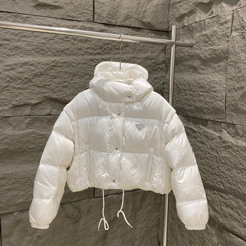 Prada Women's Cropped Convertible Puffer Jacket