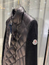 Moncler Diamond-Quilted Knit Sleeve Jacket