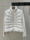 Moncler Quilted Knit Sleeve Down Jacket