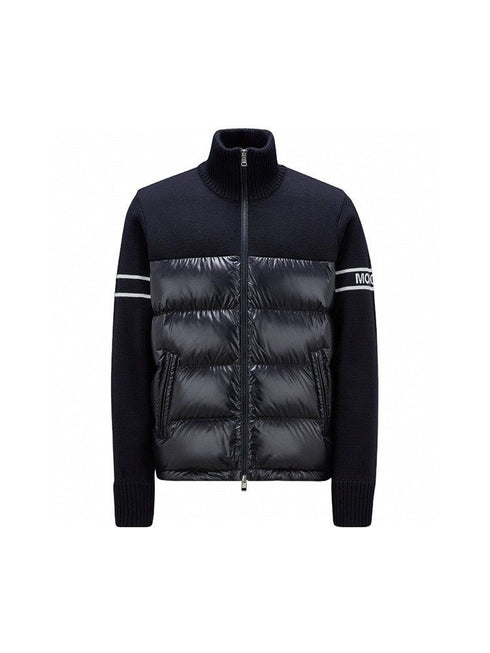Moncler Knit-Sleeve Down Jacket