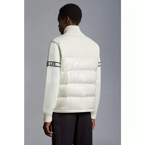 Moncler Knit-Sleeve Down Jacket