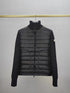 Moncler Black Hybrid Padded Knit Zip Jacket