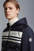 Moncler Hooded Knit-Sleeve Puffer Jacket