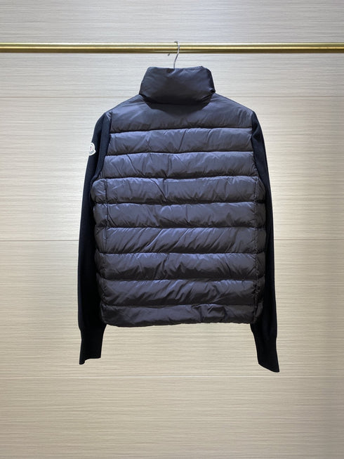 Moncler Women's Knit-Sleeve Hybrid Puffer Jacket