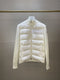 Moncler Quilted Front Knit Sleeve Zip Jacket