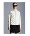 Moncler Knit-Sleeve Chevron Quilted Down Jacket