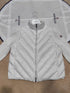 Moncler Knit-Sleeve Chevron Quilted Down Jacket