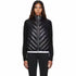 Moncler Knit-Sleeve Chevron Quilted Down Jacket