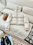 CELINE Cropped Triomphe Monogram Puffer Jacket