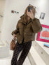 Celine Cropped Hooded Puffer Coat