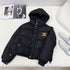 Celine Cropped Hooded Puffer Coat
