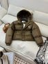 Celine Cropped Hooded Puffer Coat