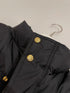 Celine Black Cropped Quilted Puffer Coat