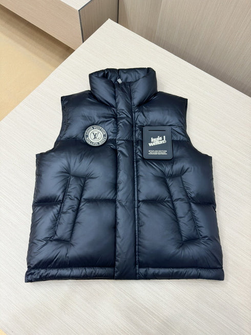 LV Black Quilted Down Vest