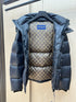 LV Black Hooded Puffer Coat with Monogram Lining