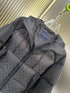 LV Hooded Monogram-Panel Puffer Coat