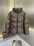 LV Hooded Monogram-Panel Puffer Coat