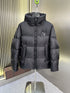 LV Hooded Monogram-Panel Puffer Coat