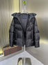 LV Hooded Monogram-Panel Puffer Coat