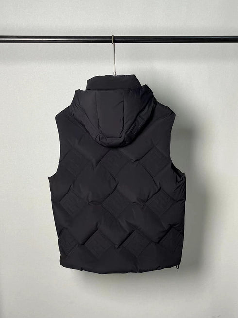 Fendi Geometric-Quilted Hooded Down Vest