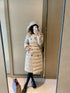 Burberry Belted Double-Breasted Long Down Jacket