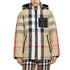 Burberry Beige Check Hooded Puffer Jacket