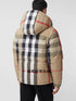 Burberry Beige Check Hooded Puffer Jacket