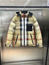 Burberry Beige Check Hooded Puffer Jacket
