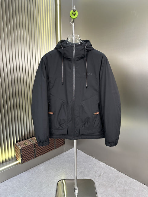 Zegna Hooded Short Down Coat