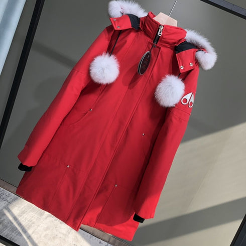 Moose Knuckles Women's Long Hooded Puffer Jacket