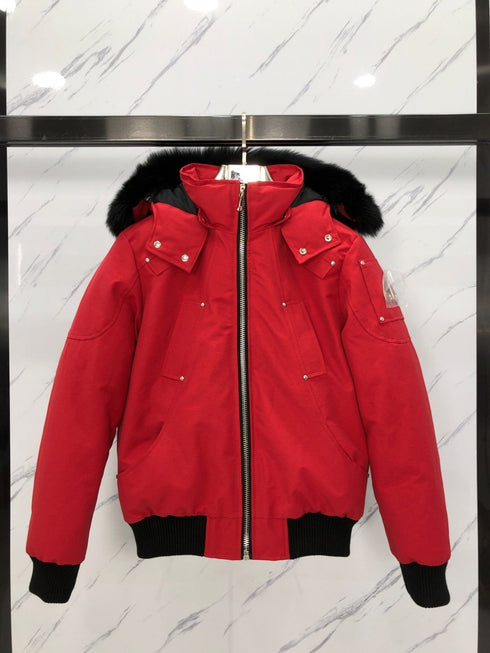 Moose Knuckles Fur-Trim Hooded Puffer Jacket