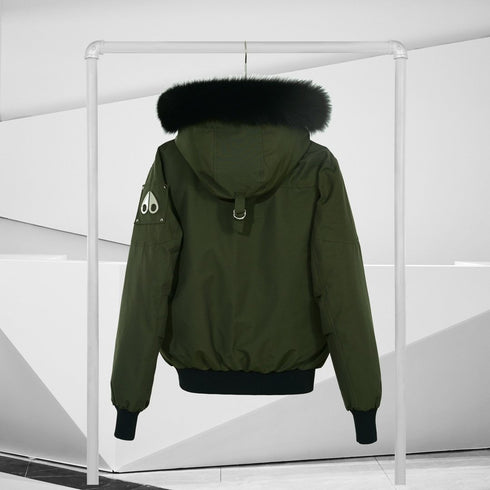 Moose Knuckles Fur-Trim Hooded Puffer Jacket