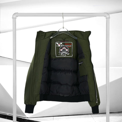 Moose Knuckles Fur-Trim Hooded Puffer Jacket