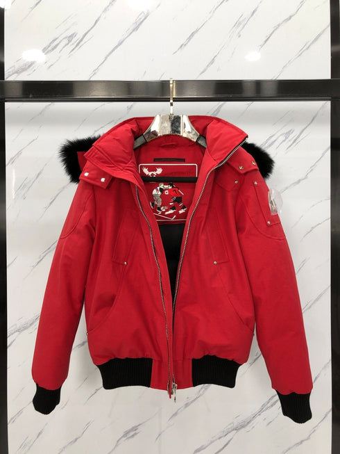 Moose Knuckles Fur-Trim Hooded Puffer Jacket