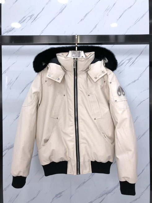 Moose Knuckles Fur-Trim Hooded Puffer Jacket