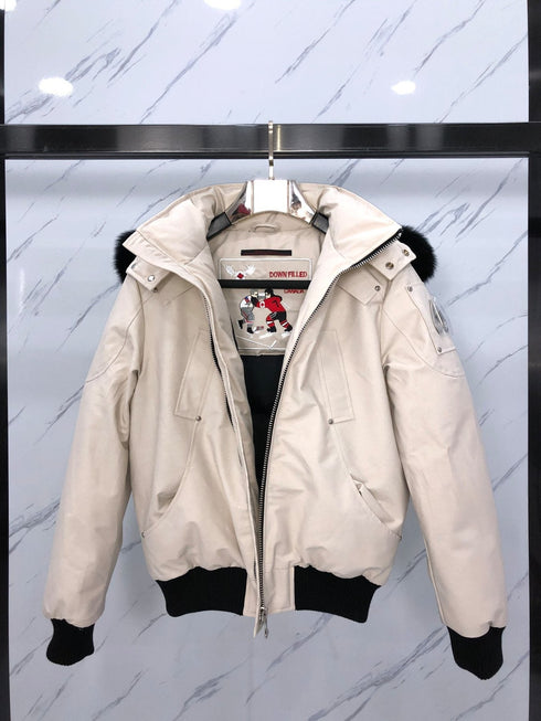 Moose Knuckles Fur-Trim Hooded Puffer Jacket