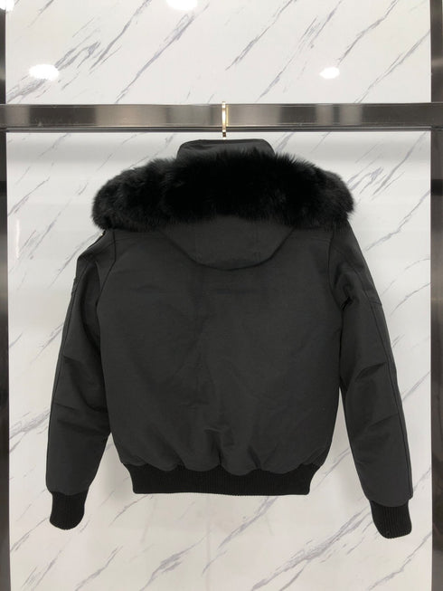 Moose Knuckles Fur-Trim Hooded Puffer Jacket