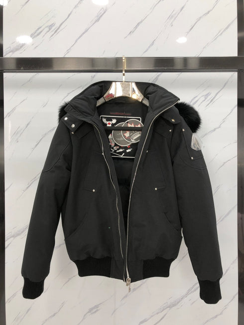 Moose Knuckles Fur-Trim Hooded Puffer Jacket