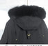 Moose Knuckles Black Fur-Trim Hood Gold-Lined Parka