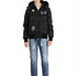 Moose Knuckles Black Fur-Trim Hooded Puffer Jacket