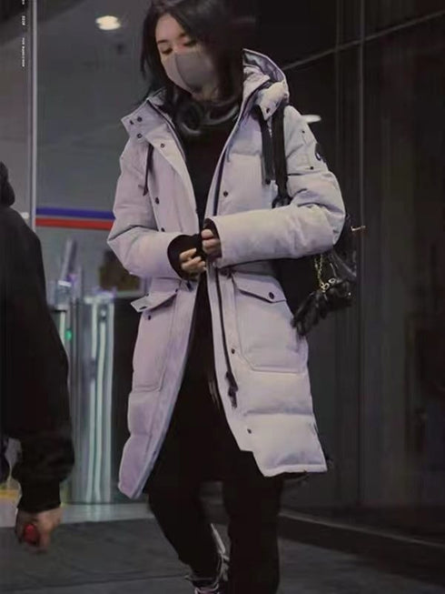 Moose Knuckles Women's Long Hooded Puffer Jacket