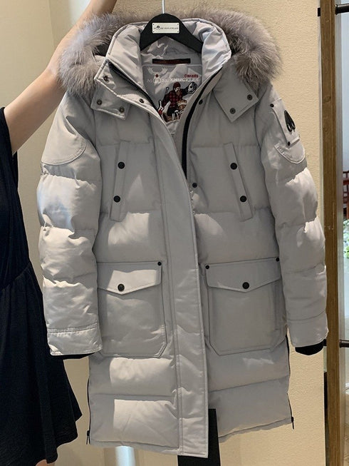Moose Knuckles Women's Long Hooded Puffer Jacket