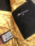 Moose Knuckles Black Hooded Puffer Jacket with Gold Lining
