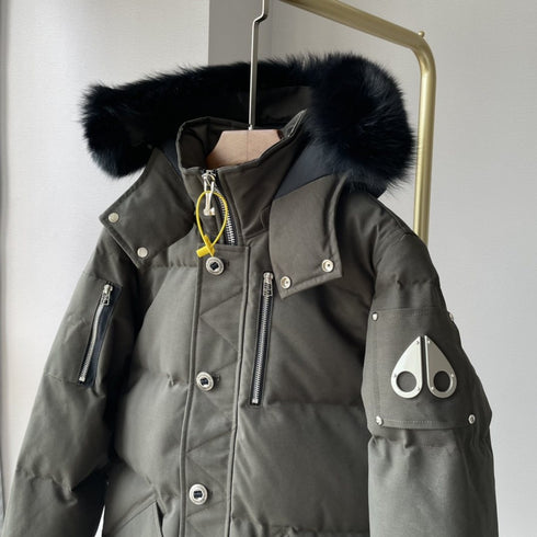 Moose Knuckles Fur-Trim Hooded Puffer Jacket